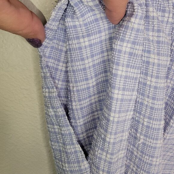 Alfred Dunner Boca Raton Lilac & white Plaid Capri pants elastic waist 20W - Picture 5 of 6